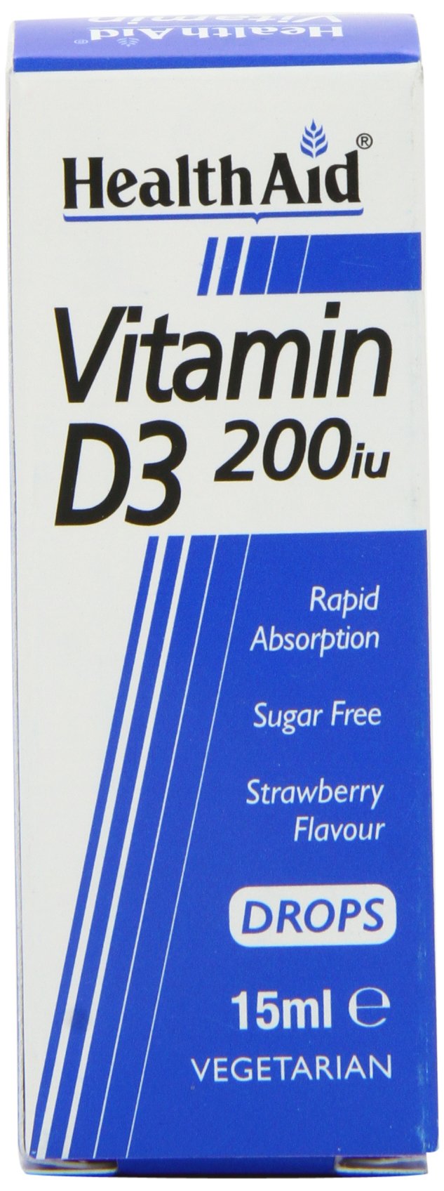 HealthAid Vitamin D3 200iu Drops, Strawberry, 15 Millilitre