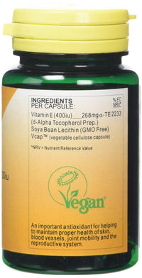 Health Plus E400 Vitamin E Supplement - 30 Gelatin Free Capsules
