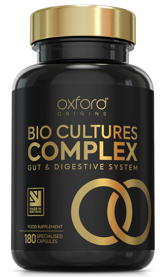 Oxford Origins Advanced Probiotics for Gut Health | Scientifically Formulated Pre & Probiotic Gut Health Supplements | 180 Specialised Capsules with 5 Billion Bacterial Cultures, 100 Billion CFU/g