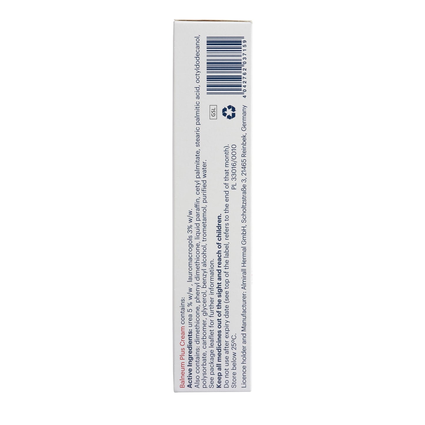 Balneum Plus Cream - Intensive Hydration for Dry Skin - Suitable for Children and Adults, Moisturises and Soothes Itchy Skin, For All-Day Moisture Lock - 100g