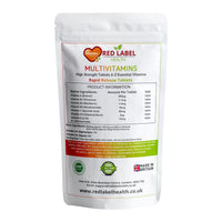 Multivitamin A-Z Essential Vitamins High Strength 360 Tablets - Suitable for Vegetarians & Vegan - Easy-to-Swallow for Men & Women - 1 Year Supply - Made in The UK by Red Label Health