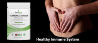 Bodygenix Ginger & Turmeric 1000mg Tablets - Antioxidant Anti-Inflammatory Healthy Skin Immune System Supplement - Vegan Friendly 30 Tablets, 1 Month Supply