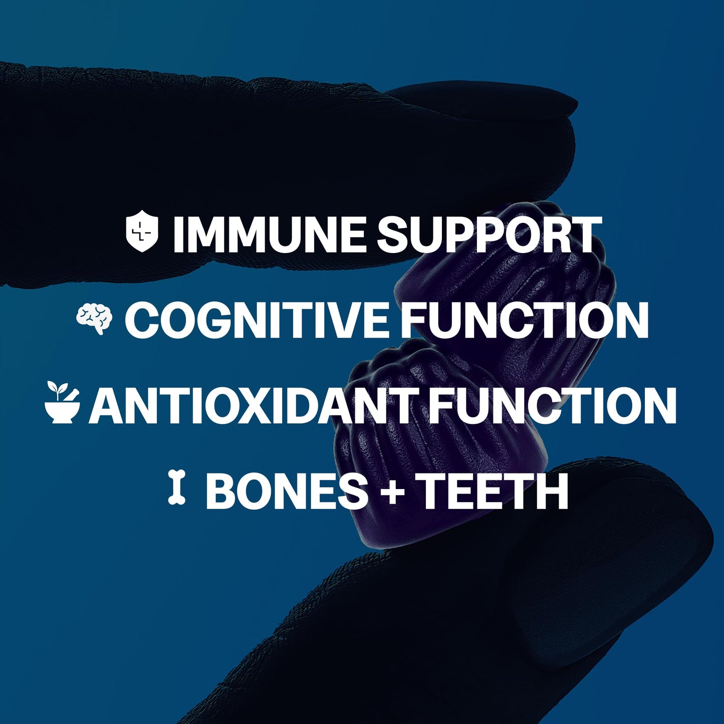 Tonic Health Kids Immunity Gummies - 7 in 1, Elderberry Gummies, No Added Sugar, No Sweeteners, Vitamins C, D and Zinc, Wild Berry Flavour, Month Supply (60 Count), Ages 3-12, Vegan.