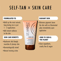 ST. MORIZ St. Moriz Advanced Illuminating Gradual Tanning Lotion | Hydrating Gradual Tan Moisturiser with Hyaluronic Acid & Shimmer Radiance Pigments | Builds up a Natural Glow in 1 to 3 Applications | 150ml