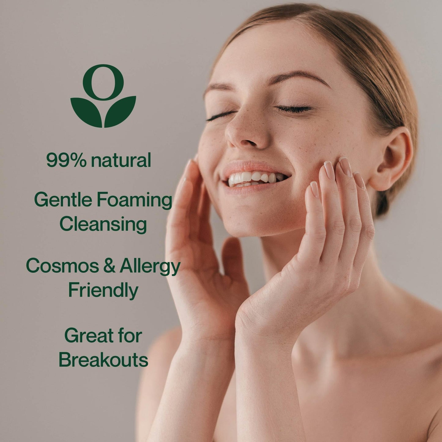 Balmonds Tea Tree Face Wash - 99% Natural Foaming Cleanser with Lemongrass for Sensitive, Breakout-Prone Skin, Vegan, Paraben-Free, 125ml