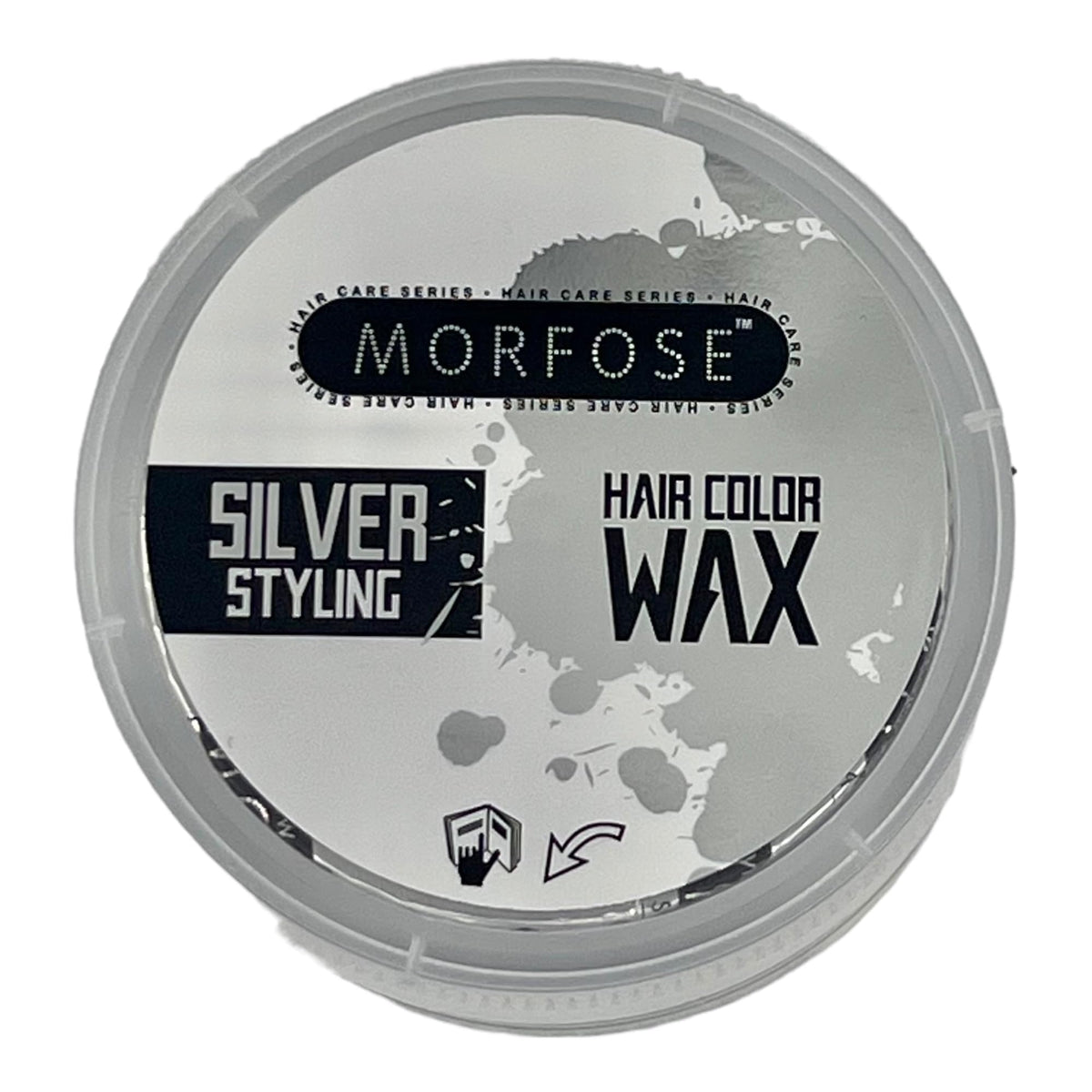 MORFOSE Hair Colour Wax, silver, 100 ml,Temporary Hair Dye Wash In Wash Out, Coloured Hair Wax Kids Instant Styling, Hair Colour Pomade Washable for Men, Women, Party, Cosplay (100 ml, Silver)