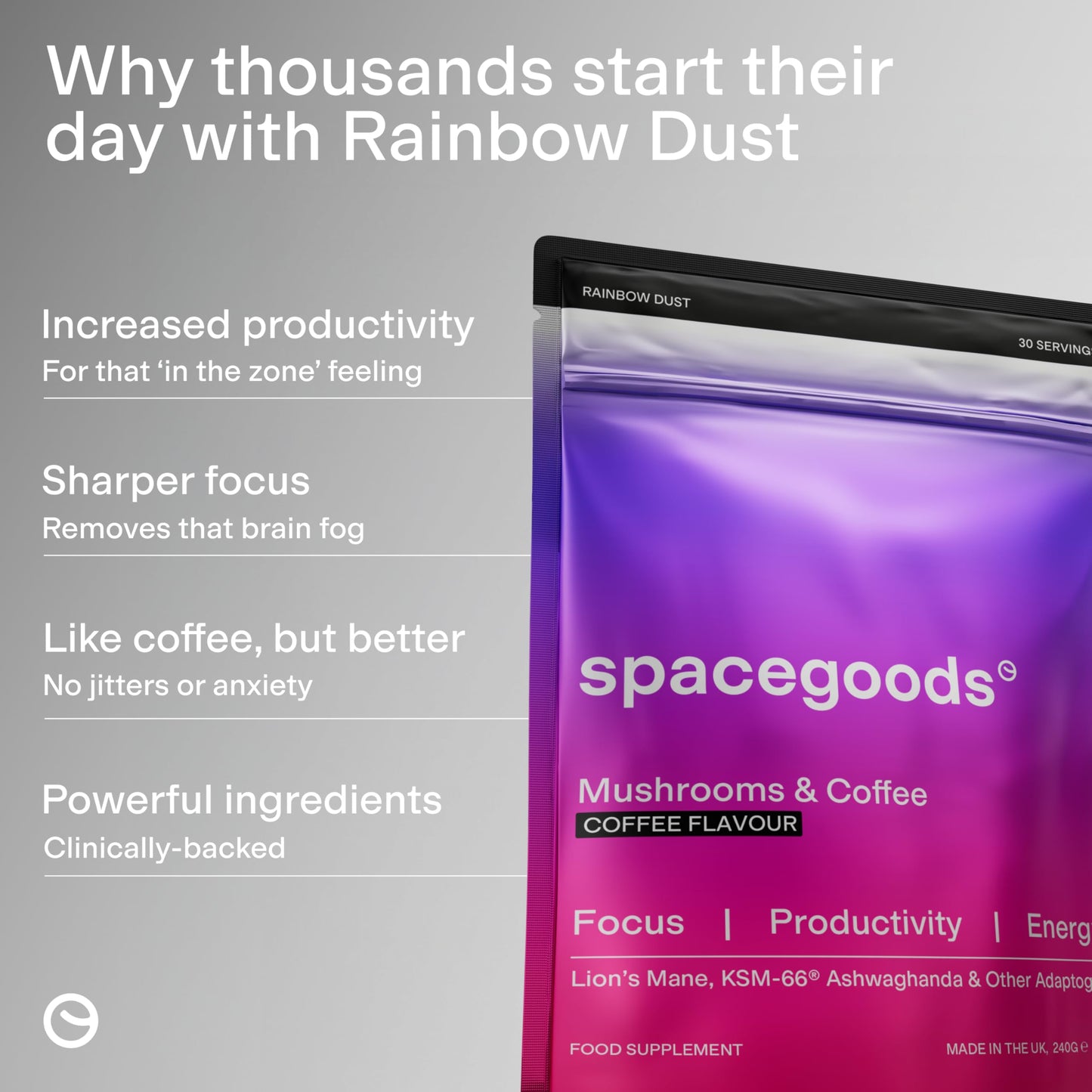 Space Goods Spacegoods Rainbow Dust 7 Day Sachet Pack | Coffee