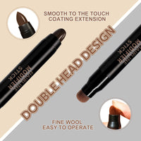 Kenmohuo Root Cover Up Stick, Double Head Root Touch Up, Instant Grey Coverage & Hair Loss Cover for Thin Hairlines & Eyebrows & Beard Line, Long Lasting Sweatproof Waterproof Quick Color (#01)