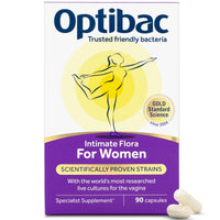OptiBac Optibac Probiotics for Women - Vaginal Probiotics - Most Researched Strains for Intimate Flora - Lactobacillus Reuteri RC-14 & Lactobacillus Rhamnosus GR-1-90 Vegan Capsules