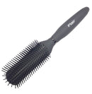 Flair Brush Flair Firm Bristle 9 Row Round Rubber Grip Styling Brush