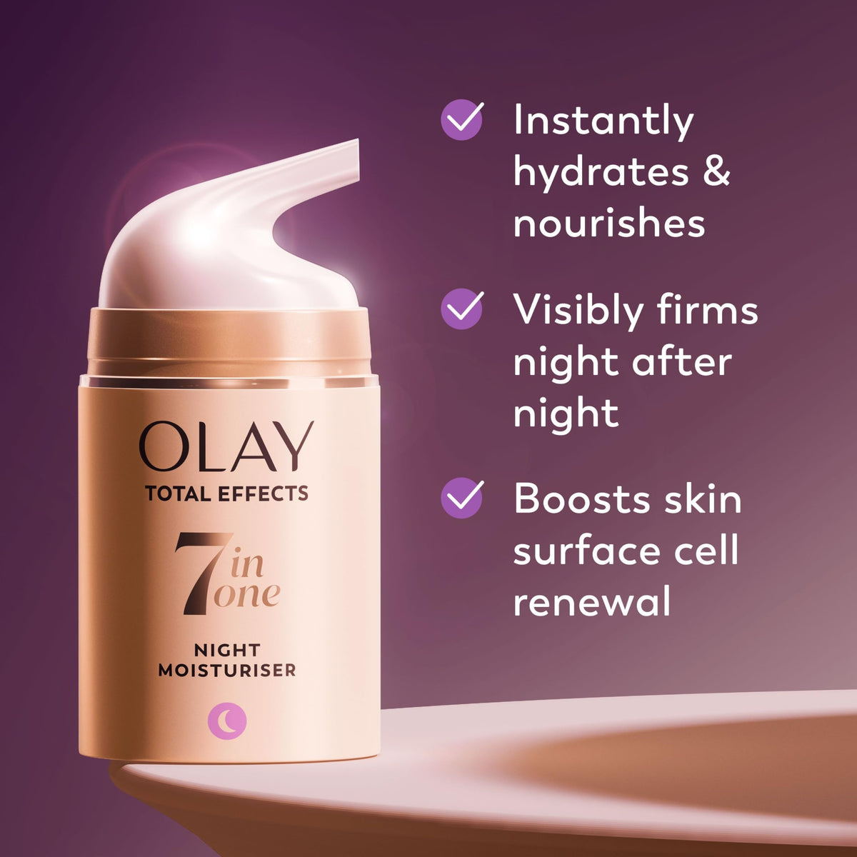 Olay Total Effects 7in1 Night Moisturiser With Niacinamide, 50ml