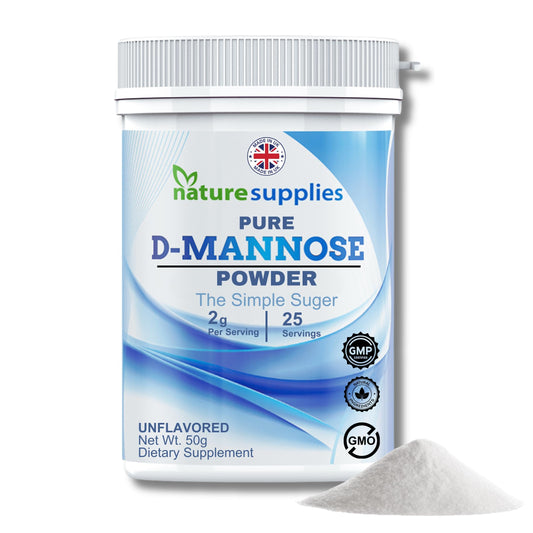 naturesupplies D Mannose Powder 50g Pack - Pure D-Mannose for Natural Support - (NOT D Mannose Capsules or Tablets) GMO Free, Vegan Friendly, No Chemicals - High Strength Dmannose Supplement by Naturesupplies