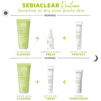 SVR SEBIACLEAR Soothing Cleansing Face Cream for Oily, Acne-Prone Skin Sensitized by Drying Anti-Acne Treatments, 200ml