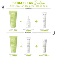 SVR SEBIACLEAR Soothing Face Wash-Off Cream Cleanser for Oily, Acne-Prone Skin Sensitized by Drying Acne Treatments, 200ml
