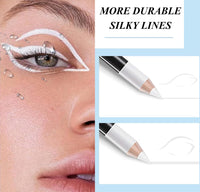 DEJIN White Eye Pencil 12 PCS White Pencil for Skin Marking, White Pencil Eyeliner, White Make up Pencil, White Skin Pencil - For Beginners or Professionals Eye Makeup, With Sharpener