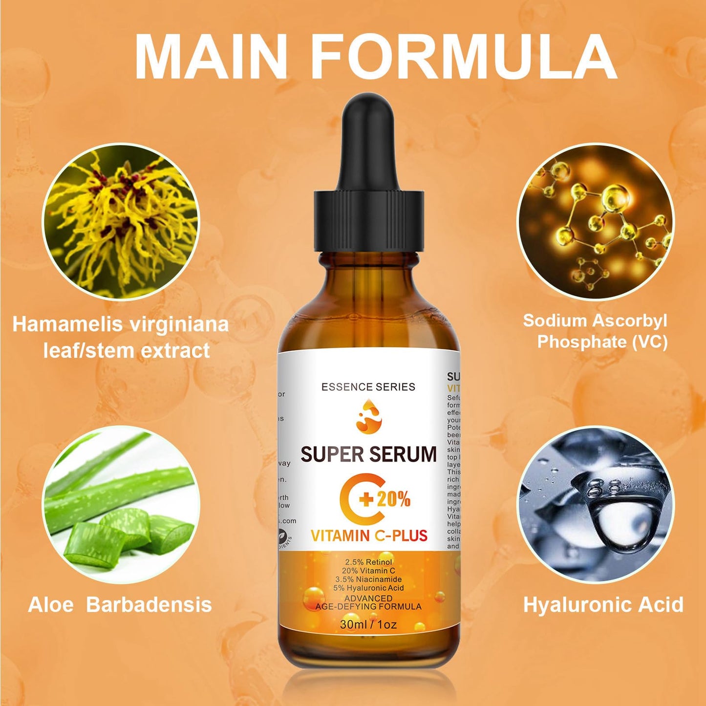 Turmeric Face Serum,20% Vitamin C Serum For Face Serum,Natural Turmeric Oil Skin Care,&Anti Aging&Wrinkle Face Serum,Impove Dark Spots Moisturizing Erase Fine Lines(Vitamin C+Turmeric)