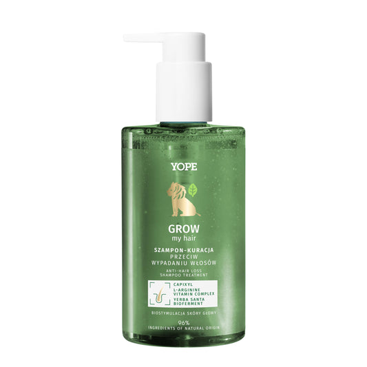Yope YOPE SHAMPOO ANTI HAIR LOSS |CAPIXYL SUPPORTS HAIR GROWTH |B - COMPLEX FORMULA STIMULATES MICROCIRCULATION| AVOCADO, SUNFLOWER, FLAX OILS NOURISHES | 96% INGREDIENTS OF NATURAL ORIGIN | 300ml