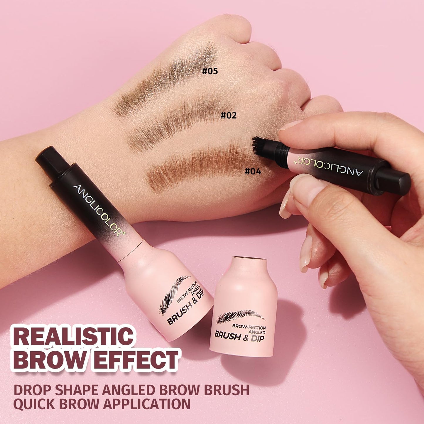 Anglicolor Brow Fection Angled Brush,Microblading Eyebrow Pen,Natural Brows Eyebrow Pen,Easy To Color,Long Lasting,Quick Drying,Natural Shaping Outlining Filling Eyebrow Makeup Upgrade (01#Blond)