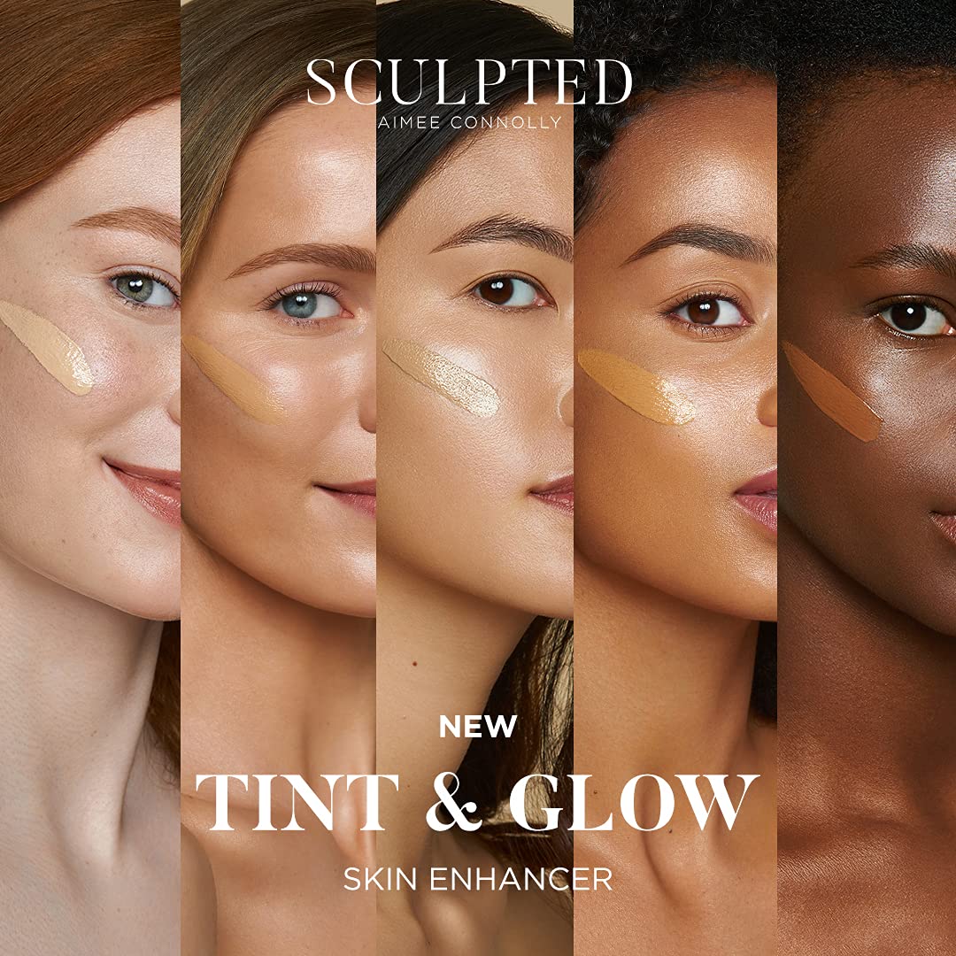 SCULPTED by Aimee Connolly Sculpted by Aimee Tint & Glow Tinted Moisturiser SPF30, Hydrating Skin Tint Foundation with Radiant Coverage, TG4.0