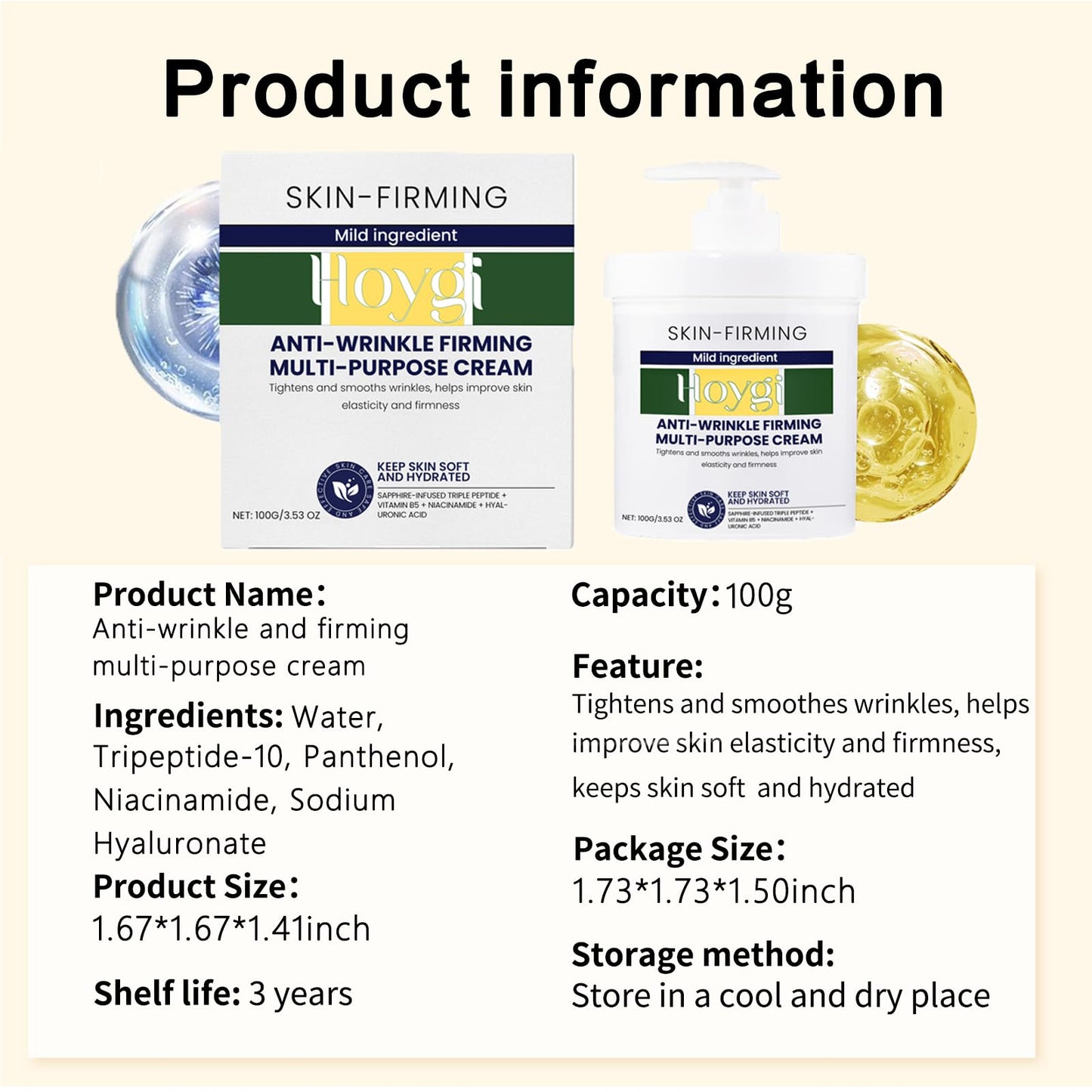 Advanced Skin Firming & Wrinkle-Reducing Cream,Skin Firming Rejuvenating Cream,Skin Firming Body Cream,Deep Hydration Barrier,for All Skin Types