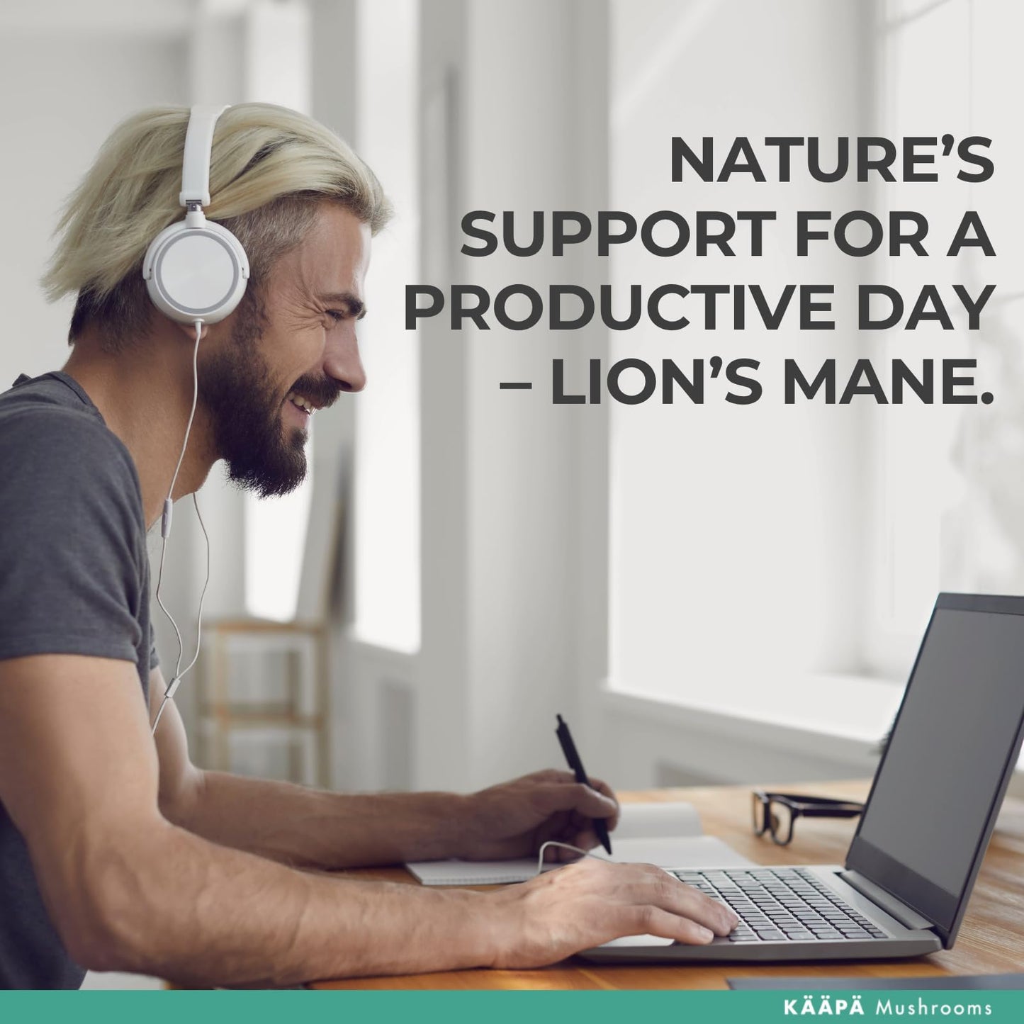 KAAPA Mushrooms KAAPA MUSHROOMS - Lion's Mane Mushroom Extract Tincture - Potent Ultrasonic Extraction | High Potency Lions Mane Supplement for Cognitive Function, Brain & Memory | Grown in Finland - 50ml
