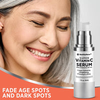 Women's Super Vitamin Face Serum: Anti Aging Facial Skin Care with Hyaluronic Acid, Niacinamide, Peptides, Vit C, E- Face Cream for Mature Women Over 70 60 50