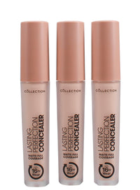 Collection Cosmetics Lasting Perfection Concealer, 16-Hour Wear, Long Lasting Concealer, Fair, (Pack of 3), Trio Value Bundle