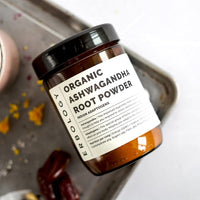 Erbology 100% Organic Ashwagandha Powder 220g - Sleep Aid - Straight from Farm - Raw, Vegan and Gluten-Free - Non-GMO - No Additives or Preservatives - Recyclable Glass Jar