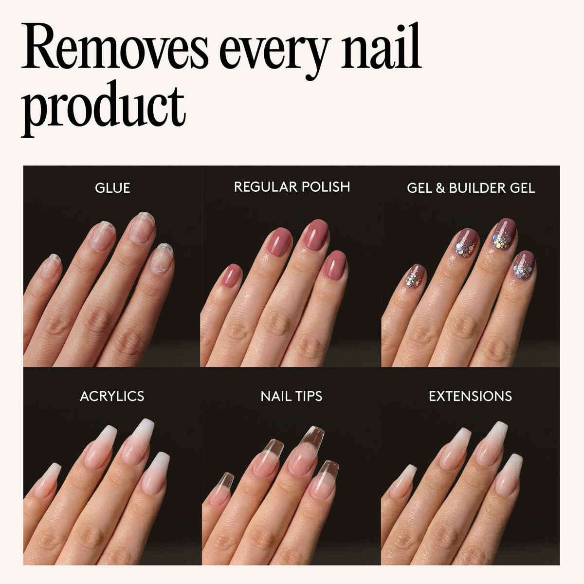 MYLEE Mylee 100% Pure Acetone (300ml) - Gel Nail Polish Remover – Maximum Strength Professional Soak-Off for UV/LED, Acrylics, Nail Tips & Glue - Made in the UK