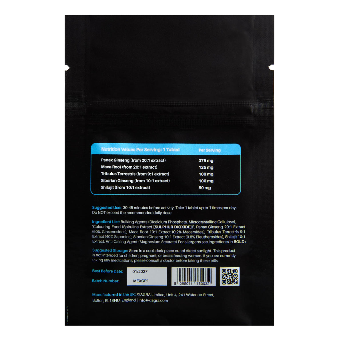 XIAGRA Erect ™ 20 Blue Pills | 100mg | Men's Sexual Power & Performance Enhancer | Unlock Your Passion with This Potent Natural Intimacy Support | Made in UK
