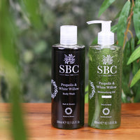 SBC Skincare Propolis & White Willow Moisturising Gel 300ml, Lightweight, Face and Body Gel Moisturiser for Sensitive, Reactive or Blemish-Prone Skin