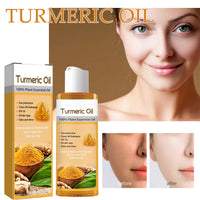 DMQ Turmeric Essential Oil,2PCS Turmeric Serum Dark Spot Removal Serum,Turmeric Skin Oil for Dry Skin,Turmeric Anti Aging Face Serum for Women,Turmeric Oil and Serum,Skin Moisturiser for Body&Face-100ml*2