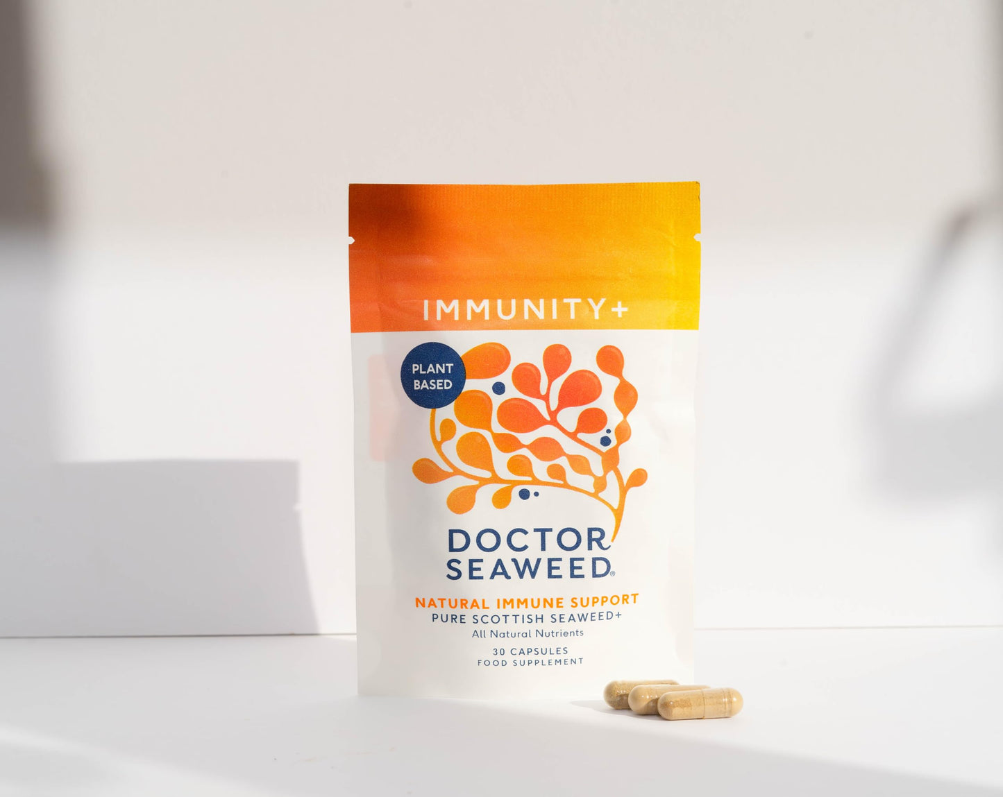 WEED & WONDERFUL Doctor Seaweed | Immunity+ Capsules | 1 Months Supply | Organic Scottish Seaweed | Plant Based Vitamins B12 + D3 | Immune Support, Energy Boost, All Natural