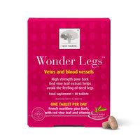 New Nordic Ltd New Nordic Wonder Legs, High-Strength Pine Bark & Red Vine Leaf Extract with Vitamin C, Supports Normal Circulation & Vein Function, 30 Tablets