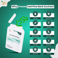 VED Pine Bark Extract 250 mg | 90 Vegan Capsules | High Potency Antioxidant Dietary Supplement |(Pack of 2)