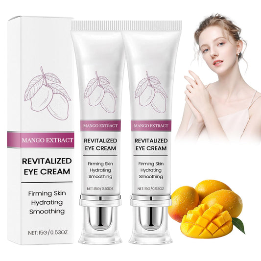 GMHLLES Mango Revitalize Eye Cream,Mango Activating And Firming Eyecream Ffirming Eyelift Serum Moisturizing Wrinkles Eyecreams Repair Dark Circles and Eye Bags （2PCS ）