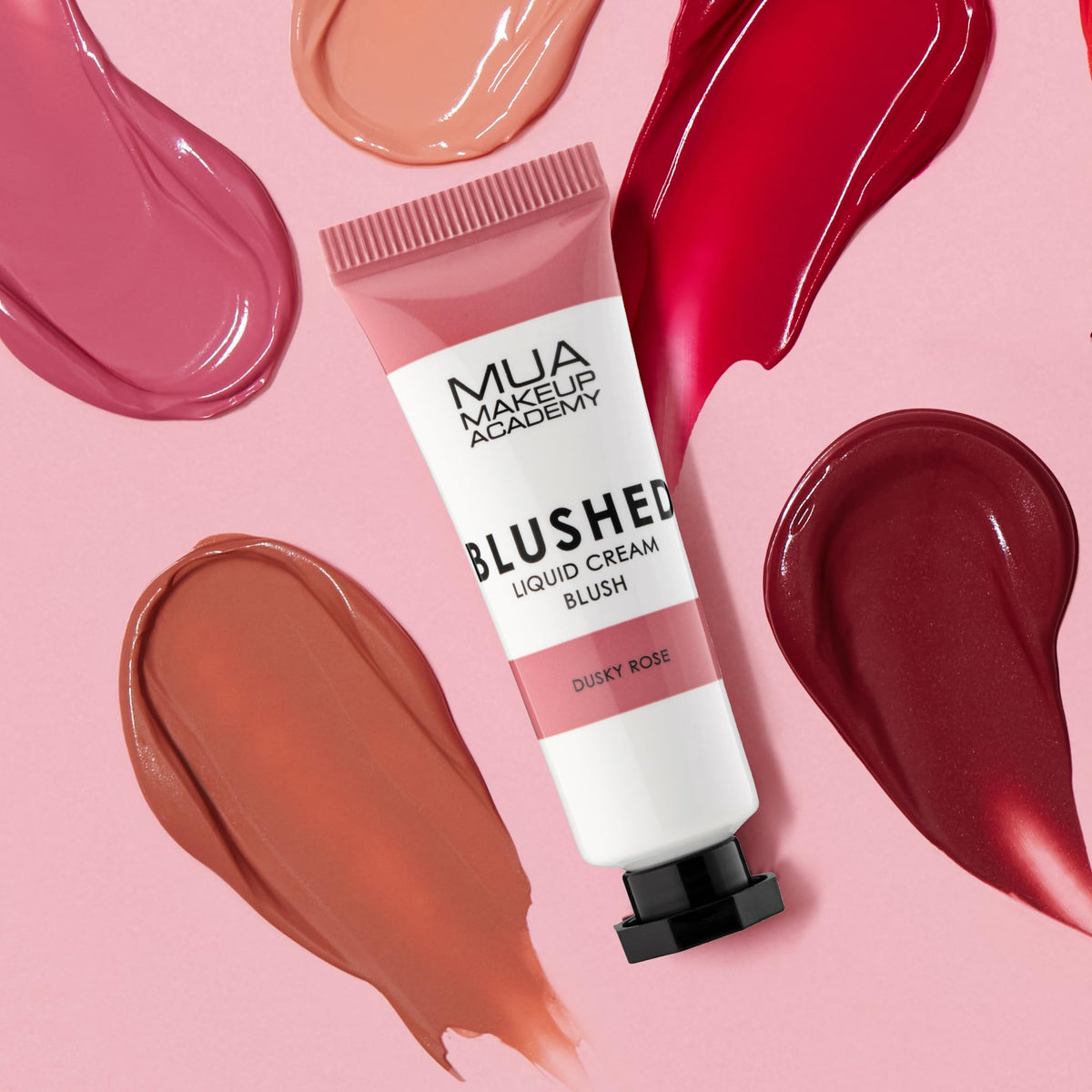 MUA Makeup Academy Blushed Liquid Cream Blusher, Highly Pigmented for Cheeks & Lips, Dusky Rose, 10ml - Vegan & Cruelty Free