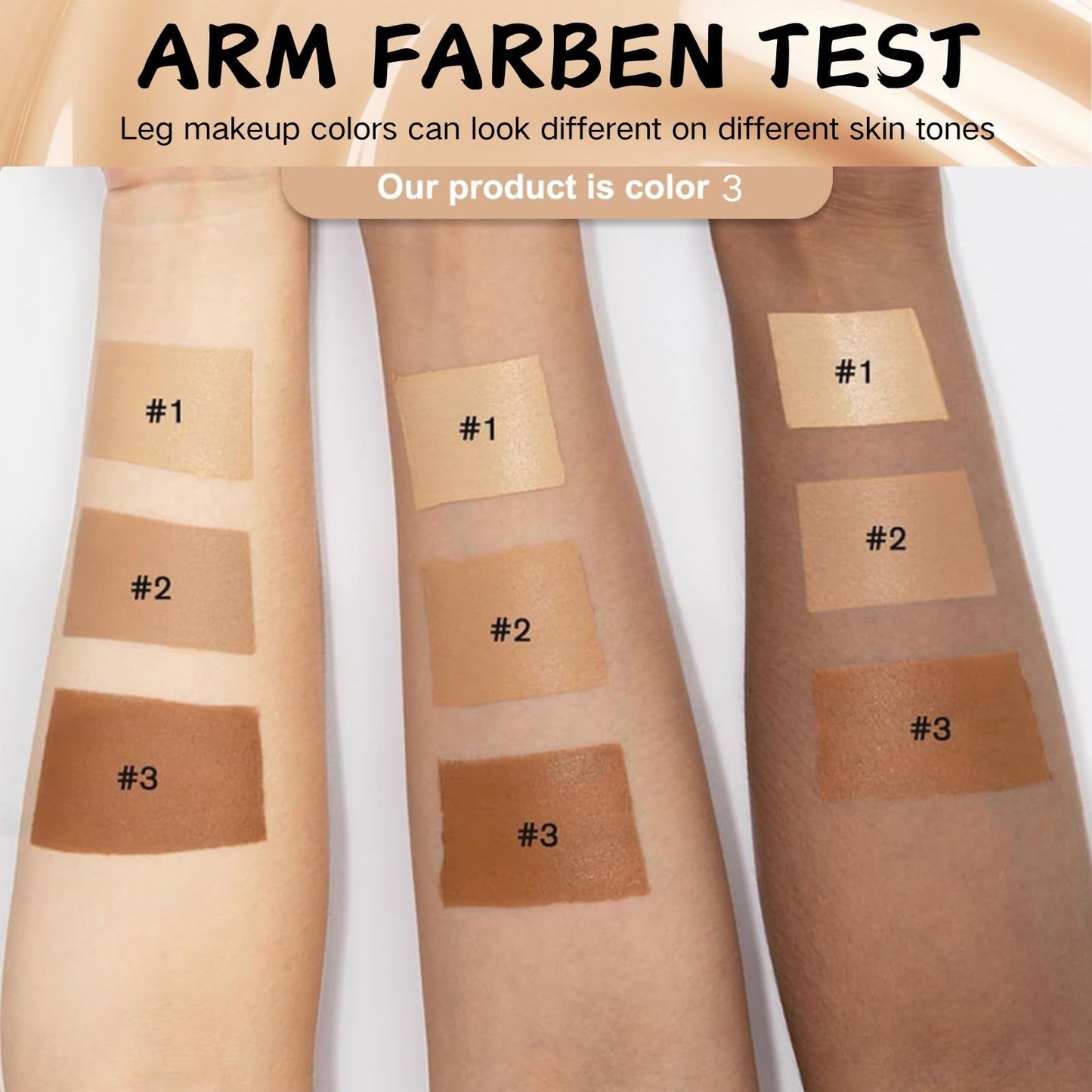 SHEBEEDO Waterproof No Transfer Leg Makeup Full Coverage,Concealer for Varicose Veins, Scars & Tattoos Cover Up,Long Lasting on Mature Skin & Dark Skin Tones,Self Tan Legs Lotion