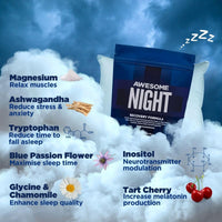 Ben Coomber Awesome Supplements - Sleep Supplement - Night Recovery Berry Flavor, 270g