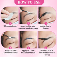 PERMANIA Lash Lift Kit, Lash Lift at Home, Gentle Formula Eyelash Perming Kit & Brow Lamination Kit, Up to 4 Weeks Curl, for Salon and Home Use