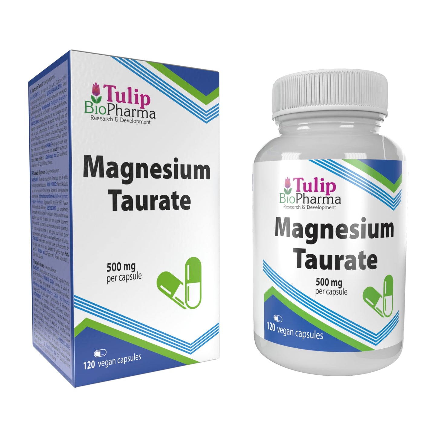 Magnesium Taurate 2000mg Per Serving 120 Vegan Capsules, 3rd Party Lab Tested, No Fillers or Bulkers