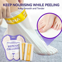 LANBENA Foot Peel Mask - 1 Pair Moisturizing and Exfoliating Foot Peeling Mask for Dry, Cracked Feet | Callus Remover | Skin - Friendly and Effective for Baby Soft Feet, Men and Women (Lavender)