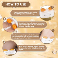 Gonggi AH-8 Firming Neck Cream, Tightening Lifting Sagging Skin, with Double Roller Massage, Reduce Wrinkles Fine Lines and Double Chin, Moisturizing (1PCS)