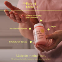 My Expert Midwife All in One Pre-Conception & Pregnancy Women's Vegan Supplements, 12 Essential Prenatal Vitamins & Minerals, 60 Capsules, 2 Months Supply