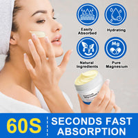 NBXINSLF Magnesium Cream, Moisturising Body Lotion with Almond Oil, Lavender and Vitamin E, Fast-Absorbing Formula for Daily Skin Care， 90G