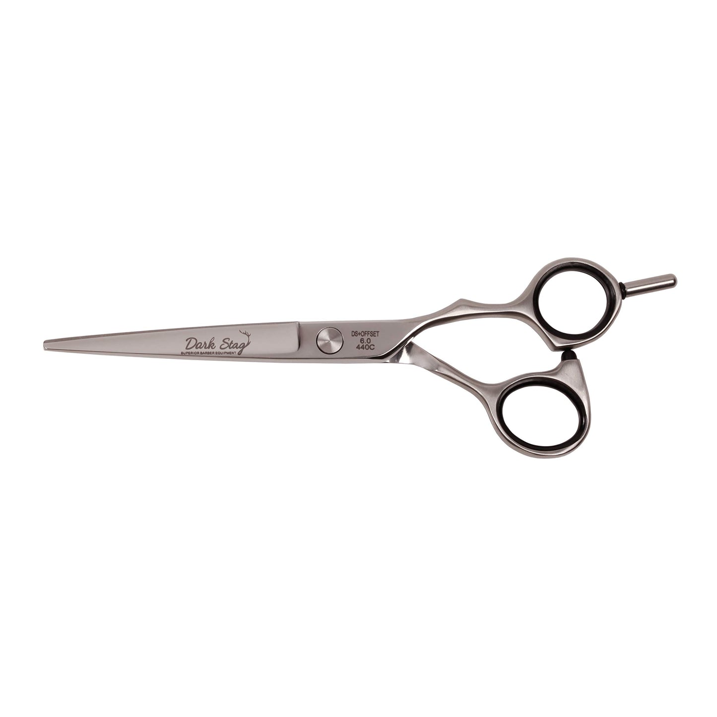 Dark Stag DS+ Offset Professional Premium Barber Scissors - Heat Treated Durable Stainless Steel for Ultimate Hairdressing, Cutting & Styling (6 inch)