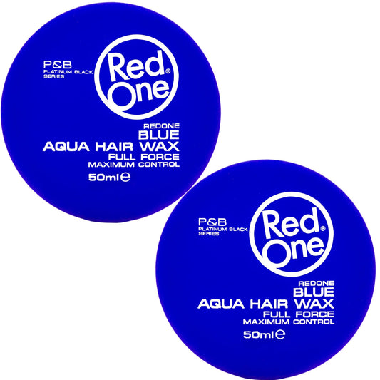 Redone Hair Styling Aqua Hair Wax Blue 2 x 50 ml | Firm Hold | Hair Wax | Ultra Hold | Men & Women Hair Wax | Bubblegum Scent | Maximum Control 2 PCS