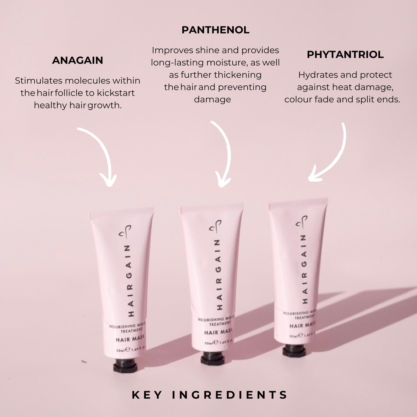 Hair Gain Nourishing Hair Mask - Intense Long-Lasting Hydrating Hair Mask for Dry Damaged Hair, Increased Hair Growth - Deep Conditioning, Moisturising Hair Treatment, Frizz Control, Curly Hair 50ml