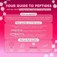 Glow Recipe Pomegranate Copper Peptides Face Serum - Face Firming Peptide Serum for Women & Men with Polypeptides + Hyaluronic Acid - Hydrating & Plumping Facial Serum for Smoothing Fine Lines (30ml)