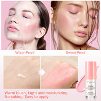 DRTRU 2Pcs TLM Blush Colour Changing, All Day Flawless Color Changing Blush,TLM Temperature Changing Liquid Blush for Mature Skin,Long Lasting Waterproof Blush for Face Makeup
